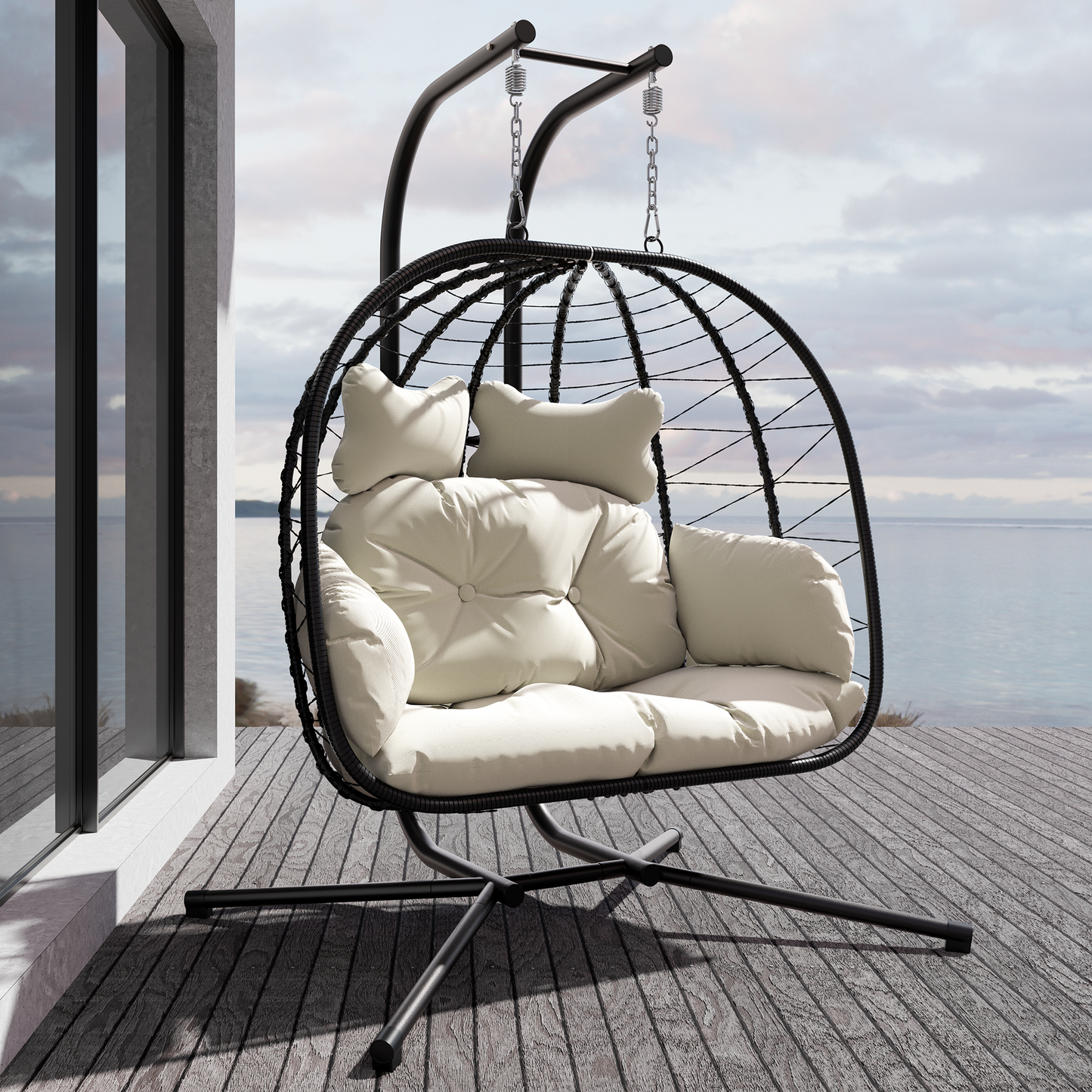 Double Hanging Egg Chair