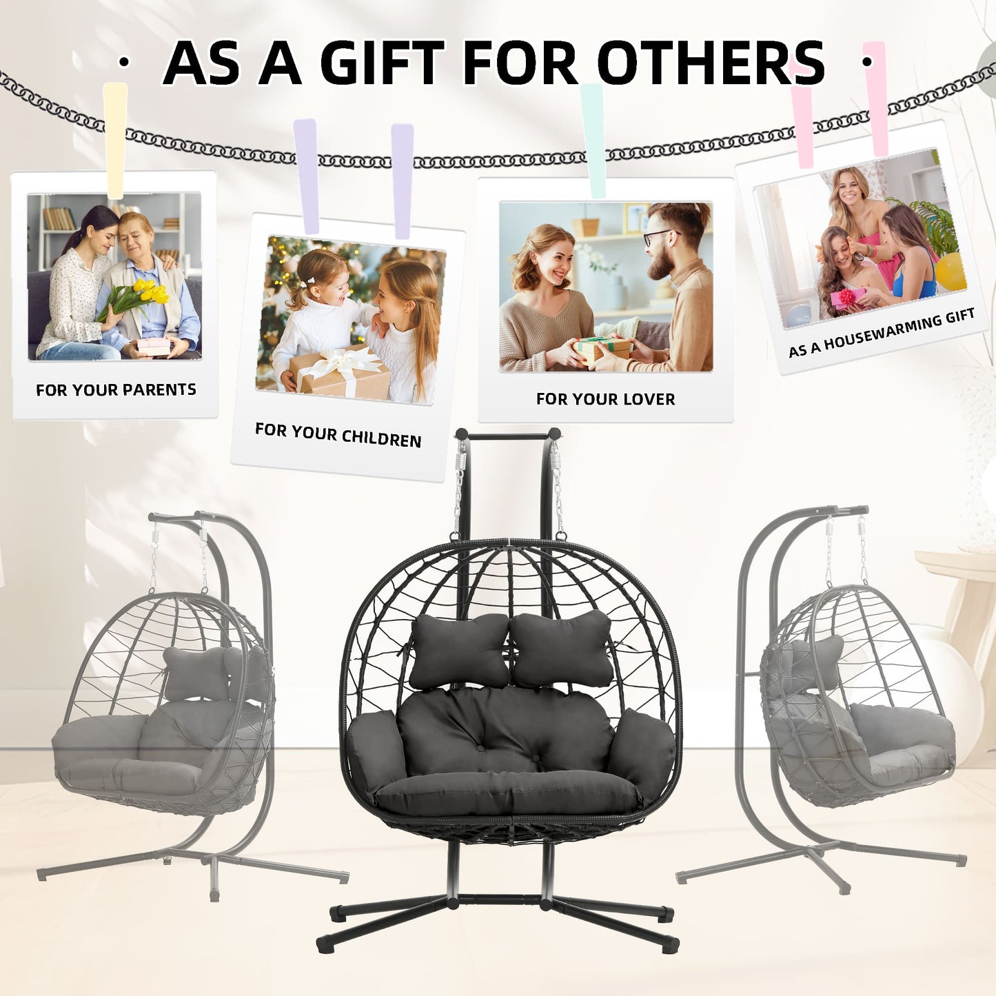 Double Hanging Egg Chair