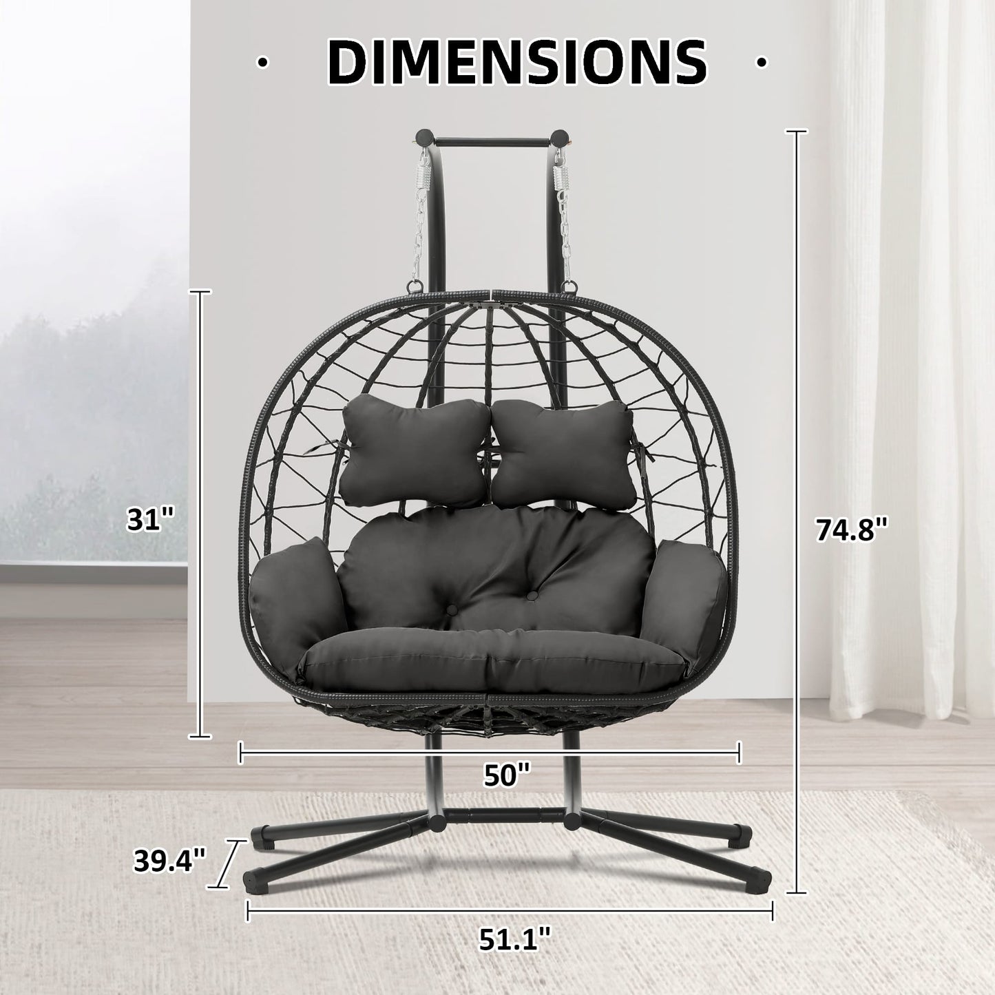 Double Hanging Egg Chair
